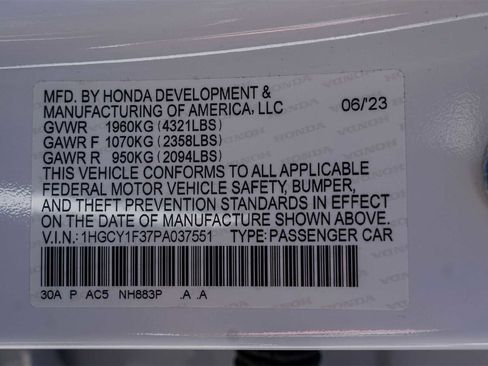 Certified 2023 Honda Accord EX image 30