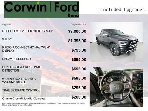 Used 2019 RAM 1500 Rebel w/ Rebel Level 2 Equipment Group AWD/4WD image 3