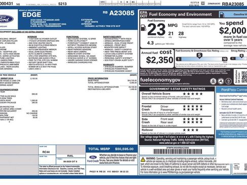 Used 2024 Ford Edge Titanium w/ Equipment Group 301A AWD/4WD image 5