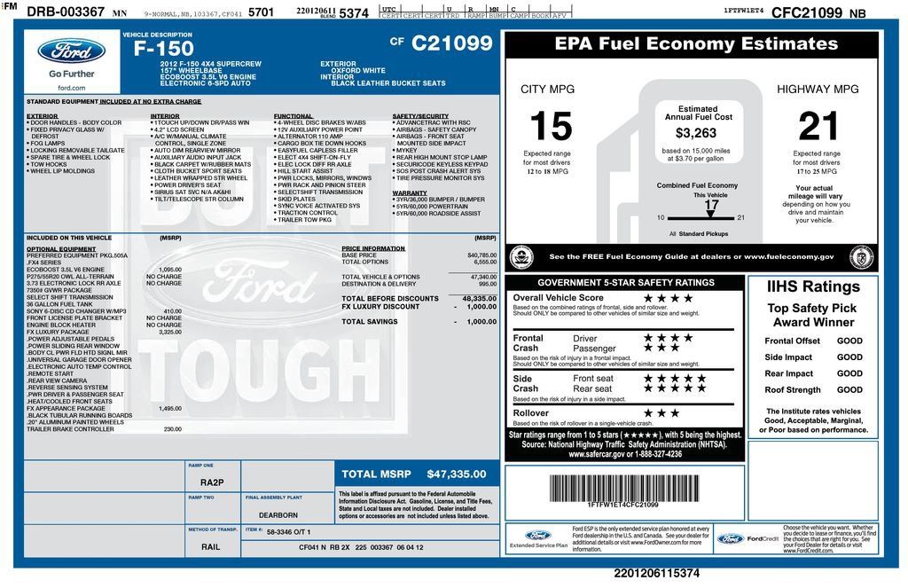 Used 2012 Ford F150 FX4 w/ FX Luxury Pkg AWD/4WD image 7
