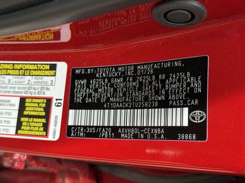 Used 2026 Toyota Camry LE FWD image 35