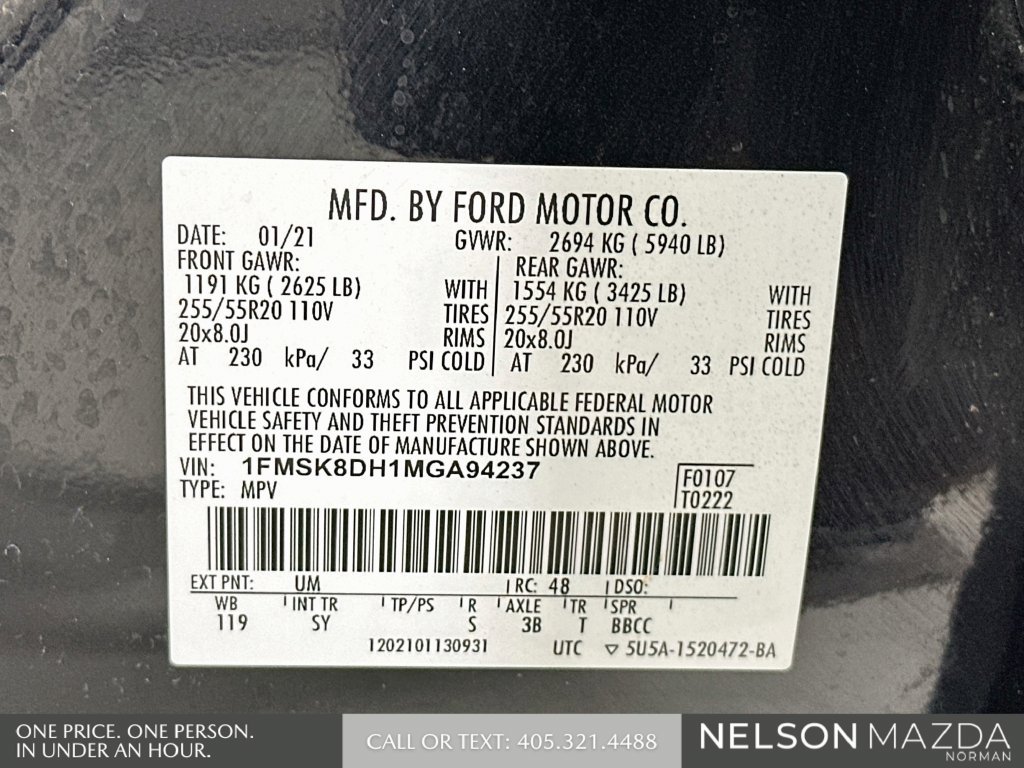 Used 2021 Ford Explorer XLT w/ Equipment Group 202A AWD/4WD image 34