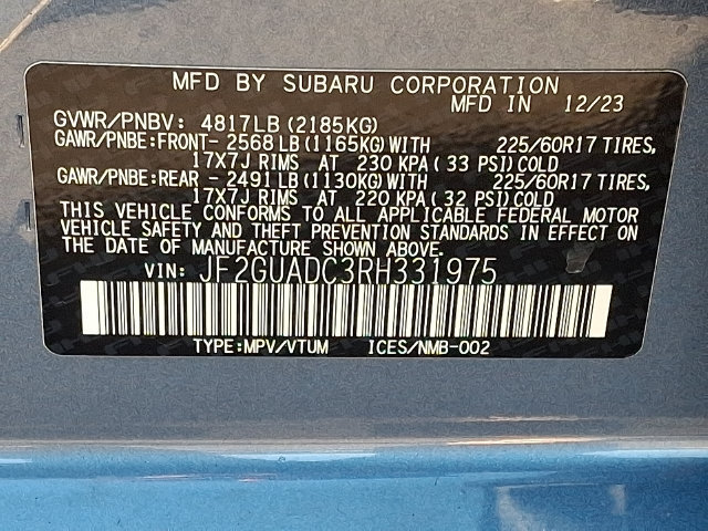Certified 2024 Subaru Crosstrek 2.0i Premium AWD/4WD image 27