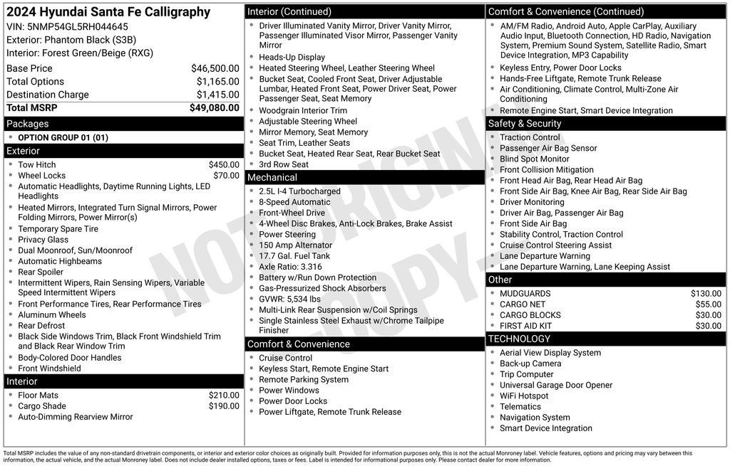 Used 2024 Hyundai Santa Fe Calligraphy FWD image 31