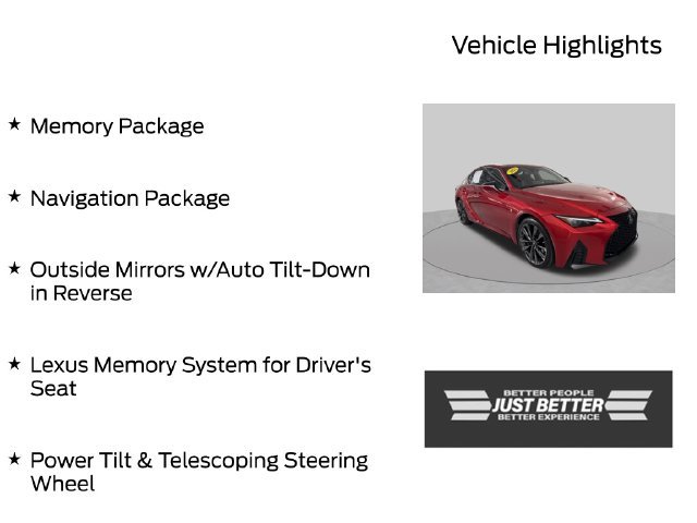 Used 2023 Lexus IS 350 F Sport w/ Navigation Package RWD image 3
