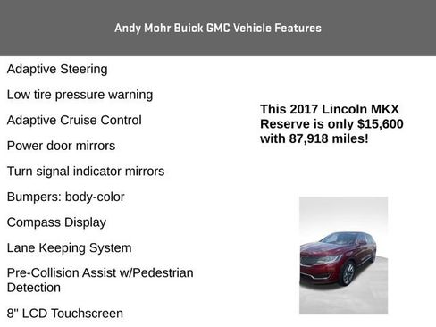 Used 2017 Lincoln MKX Reserve w/ Driver Assistance Package AWD/4WD image 12