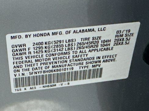 Used 2019 Honda Passport Elite image 12