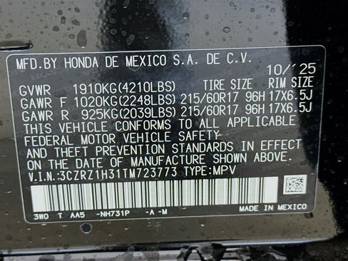New 2026 Honda HR-V LX image 29