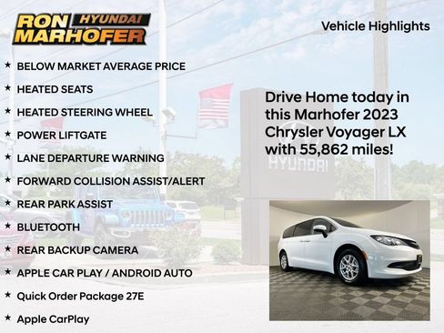 Used 2023 Chrysler Voyager LX FWD image 14