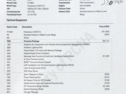 Used 2021 Porsche Panamera 4 image 2