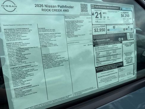 New 2026 Nissan Pathfinder Rock Creek w/ Rock Creek Premium Package AWD/4WD image 43