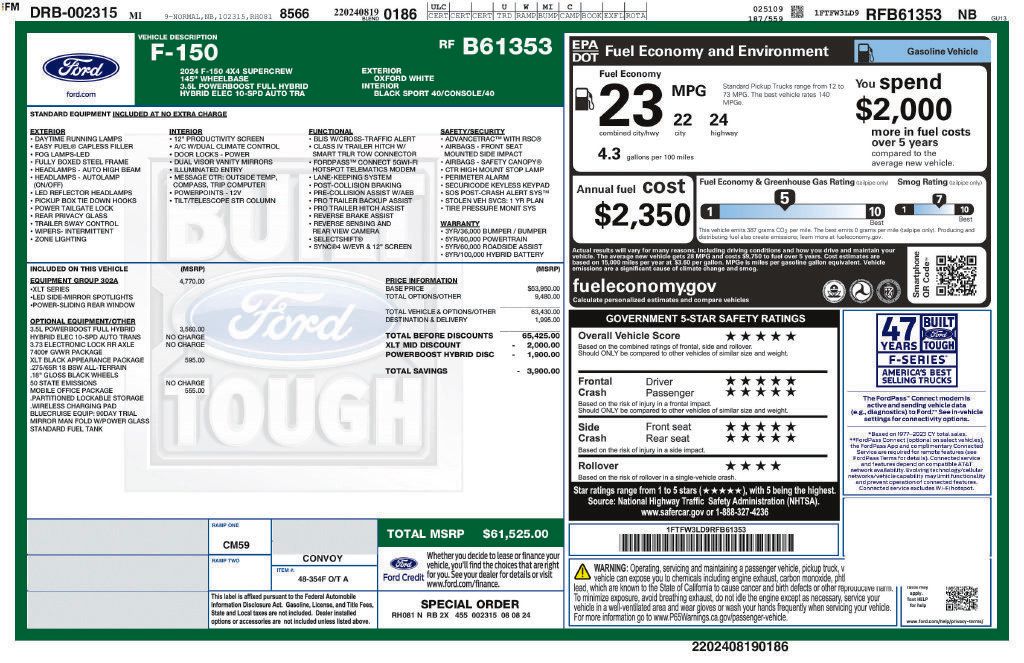 Certified 2024 Ford F150 XLT w/ Equipment Group 302A MID AWD/4WD image 32