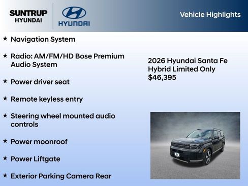 New 2026 Hyundai Santa Fe Limited AWD/4WD image 7