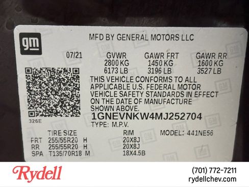 Certified 2021 Chevrolet Traverse High Country image 23