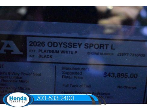 New 2026 Honda Odyssey Sport-L image 35