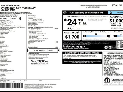 Used 2020 RAM ProMaster City Tradesman image 5