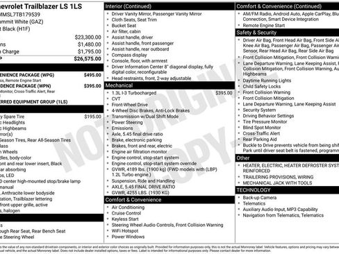 New 2026 Chevrolet TrailBlazer LS w/ LS Convenience Package FWD image 5