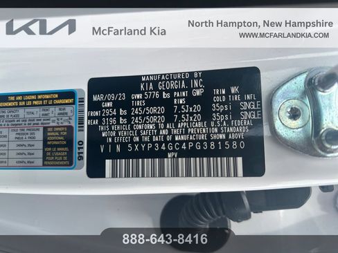 Used 2023 Kia Telluride EX w/ EX Captain's Chair Package FWD image 18
