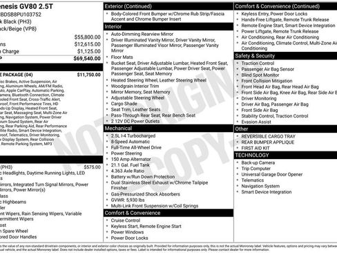 Used 2023 Genesis GV80 2.5T w/ Prestige Package image 3