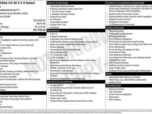 Used 2023 MAZDA CX-30 AWD 2.5 S w/ Select Package image 3