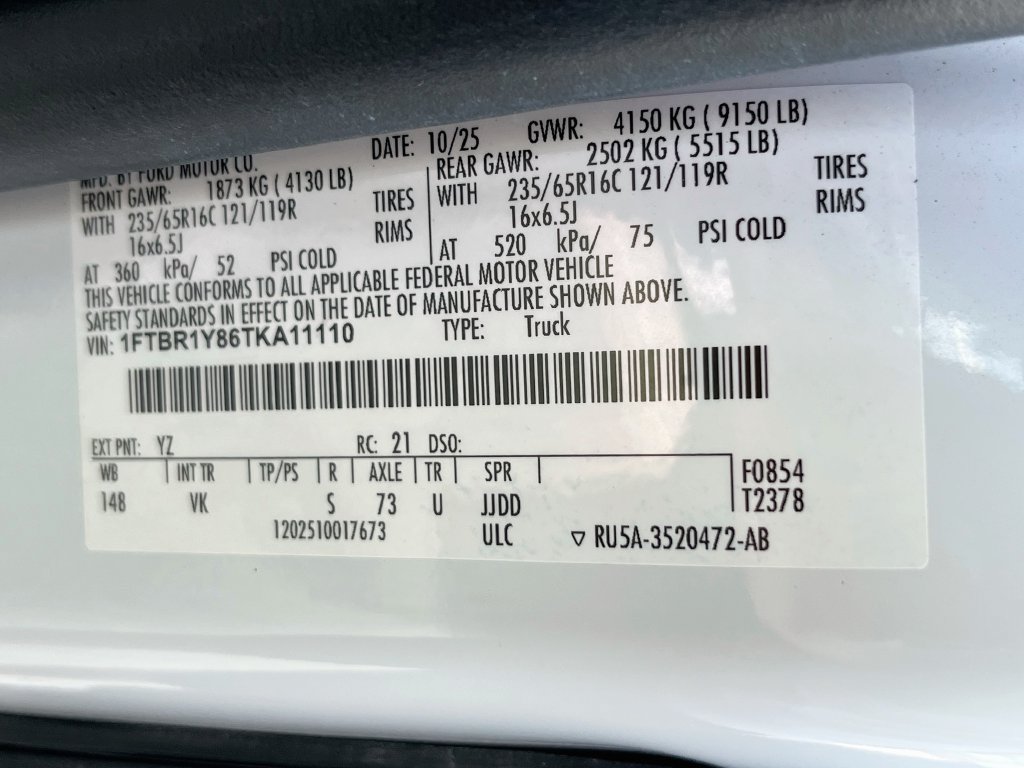 Used 2026 Ford Transit 250 Low Roof w/ Load Area Protection Package RWD image 30