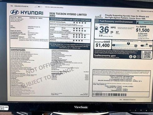 New 2026 Hyundai Tucson Limited image 40