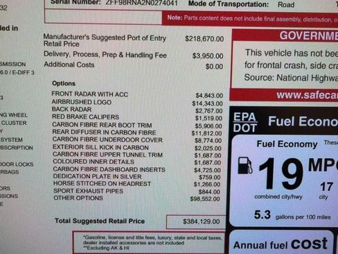 Used 2022 Ferrari Roma RWD image 1