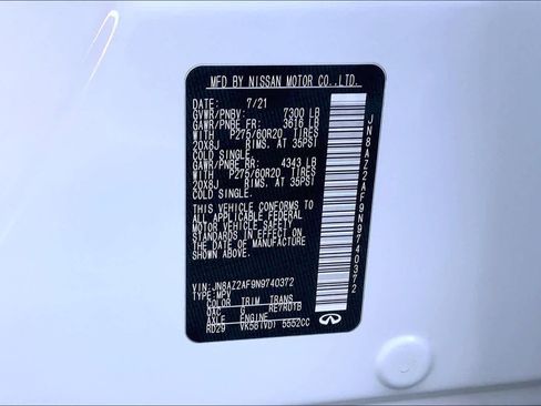 Used 2022 INFINITI QX80 Luxe w/ Cargo Package image 34