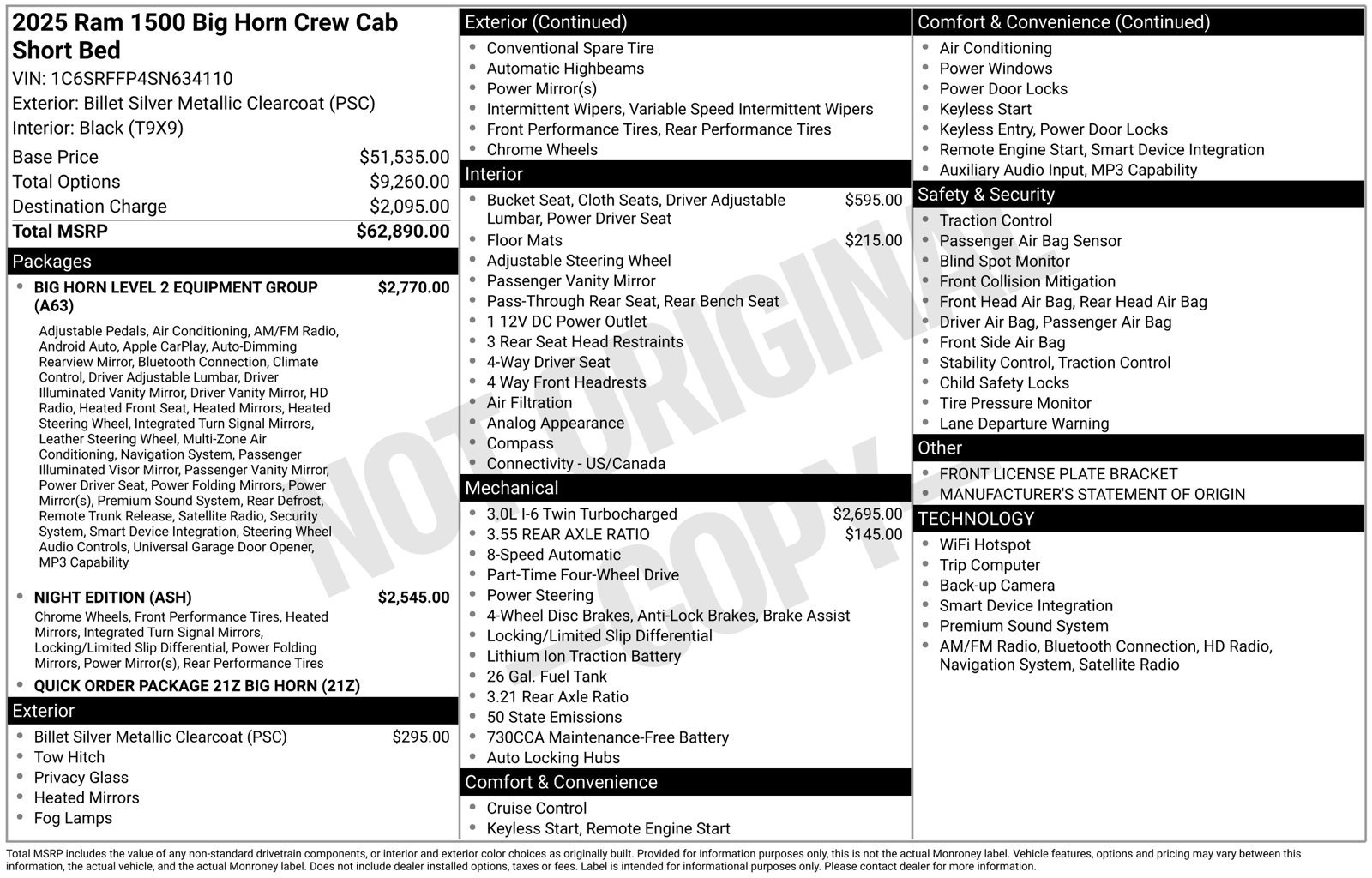 Used 2025 RAM 1500 Big Horn AWD/4WD image 73