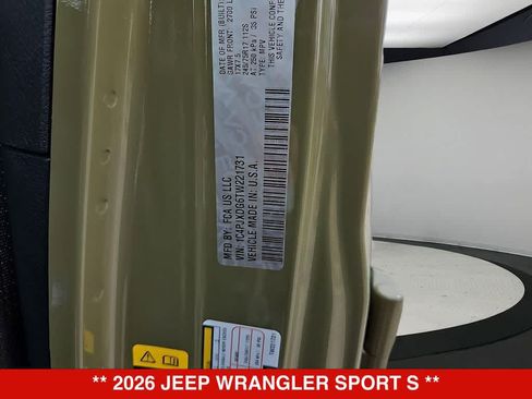 New 2026 Jeep Wrangler Unlimited Sport AWD/4WD image 39
