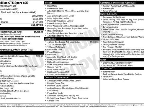 Certified 2026 Cadillac CT5 Sport w/ Sun And Sound Package RWD image 35
