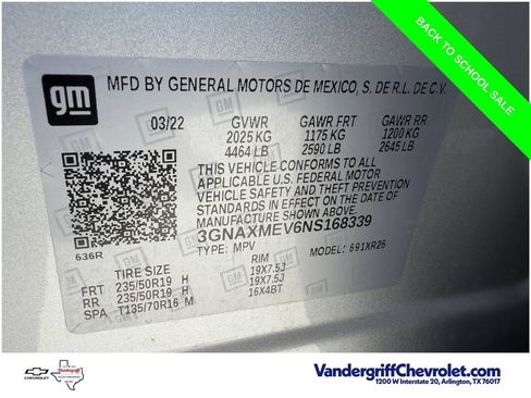 Used 2022 Chevrolet Equinox RS w/ RS Leather Package FWD image 28