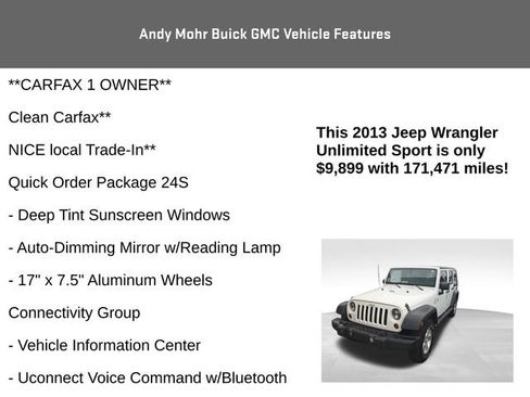 Used 2013 Jeep Wrangler Unlimited Sport AWD/4WD image 4
