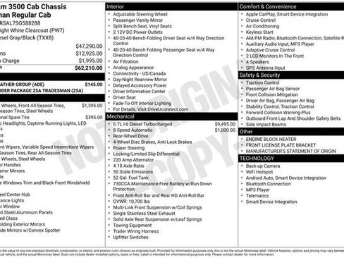 New 2025 RAM 3500 Tradesman w/ Cold Weather Group RWD image 29