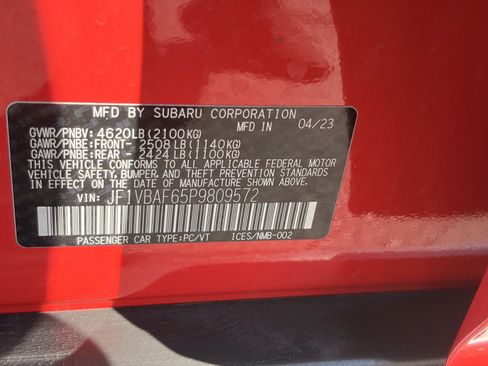 Certified 2023 Subaru WRX Premium AWD/4WD image 9