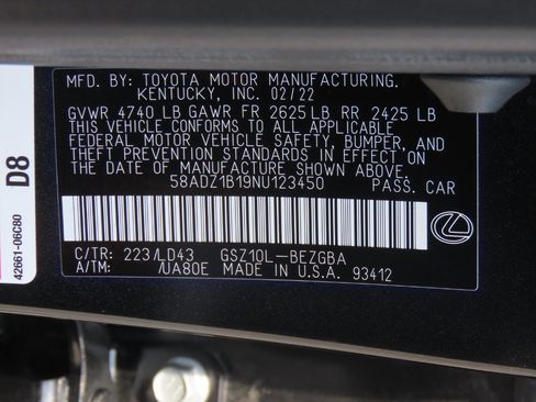 Used 2022 Lexus ES 350 w/ Premium Package FWD image 11
