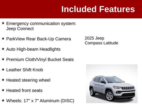 Used 2025 Jeep Compass Latitude AWD/4WD image 4