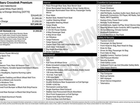 Used 2021 Subaru Crosstrek 2.0i Premium w/ Moonroof Package image 46