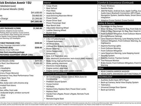 Used 2022 Buick Envision Avenir w/ Technology Package II image 10