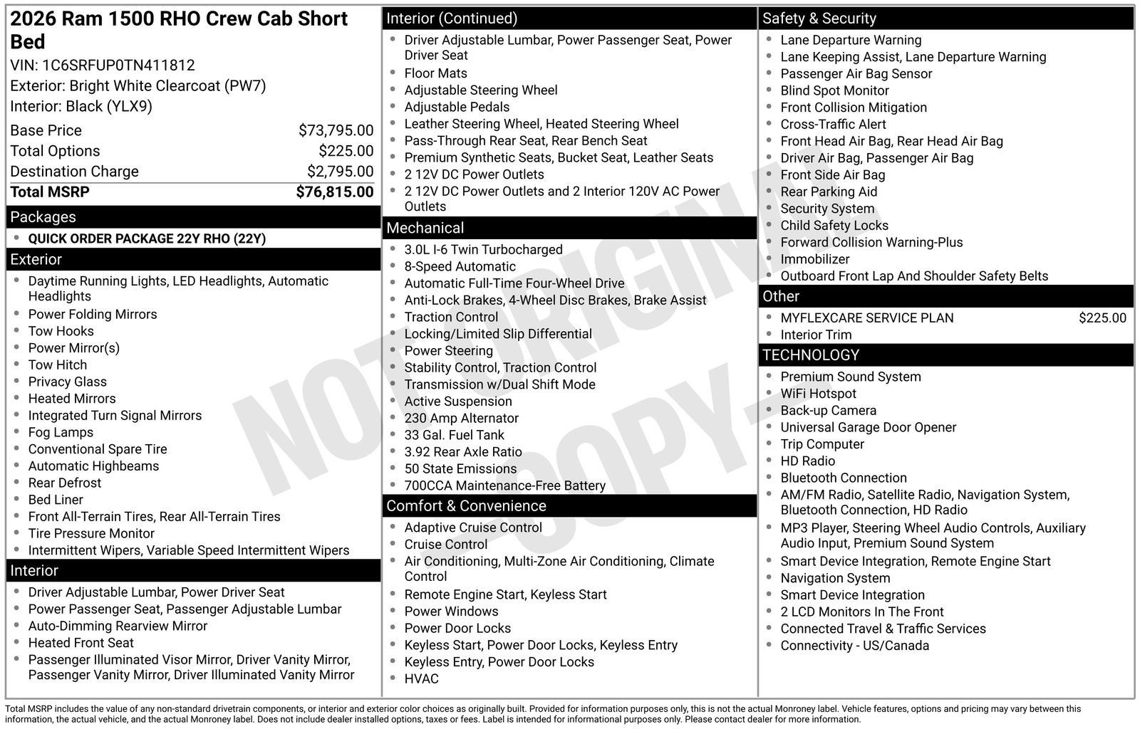 New 2026 RAM 1500 RHO AWD/4WD image 15