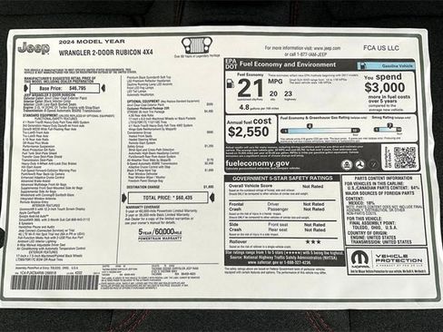 New 2024 Jeep Wrangler Rubicon w/ Safety Group image 14
