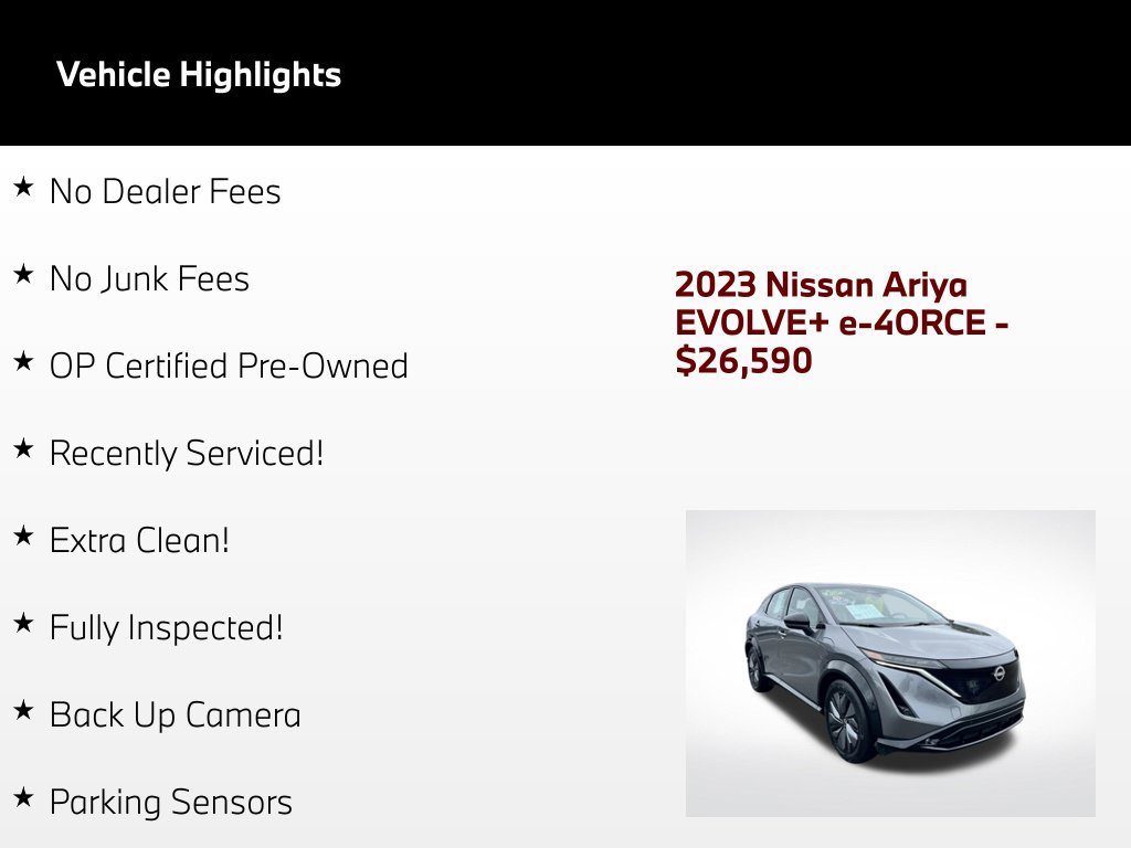 Used 2023 Nissan Ariya AWD image 79