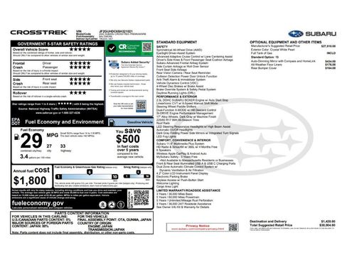 Used 2025 Subaru Crosstrek 2.5i Premium AWD/4WD image 9
