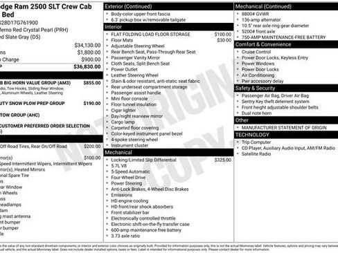 Used 2007 Dodge Ram 2500 Truck SLT w/ Quad Cab Big Horn Value Group AWD/4WD image 2