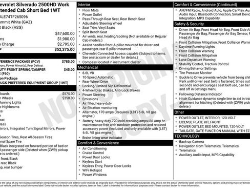 New 2026 Chevrolet Silverado 2500 W/T w/ WT Convenience Package RWD image 32
