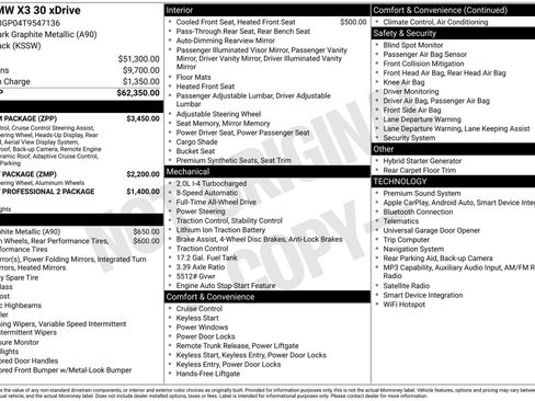New 2026 BMW X3 xDrive30i w/ Premium Package AWD/4WD image 11