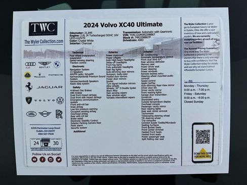 Used 2024 Volvo XC40 B5 Ultimate w/ Climate Package AWD/4WD image 47