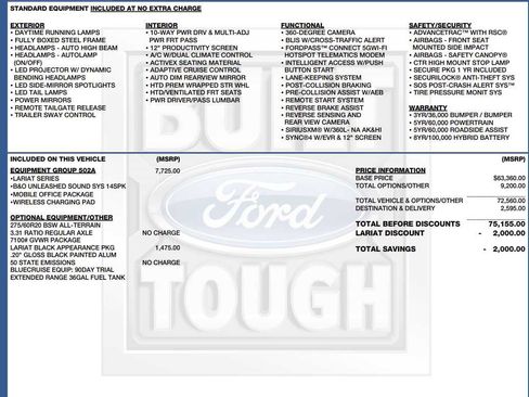 Used 2025 Ford F150 Lariat w/ Equipment Group 502A High AWD/4WD image 6