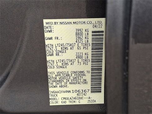 Used 2022 Nissan Titan S image 26