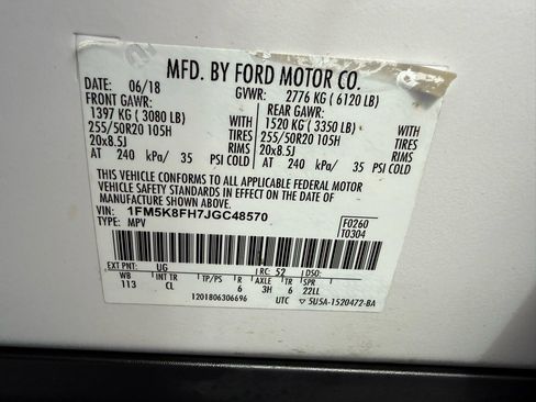 Used 2018 Ford Explorer Limited w/ Equipment Group 301A AWD/4WD image 50